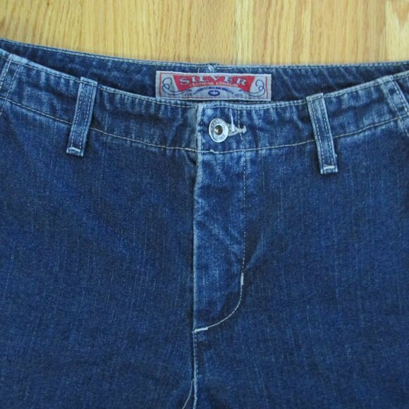 SILVER BOY'S SIZE 27 x 33 JEANS MED BLUE SLUB DENIM CARGO PANTS WORK FARM - Picture 4 of 15